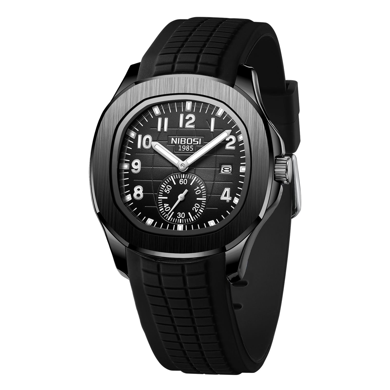 RELOJ NIVOSI 1985 NEGRO ACERO INÓXIDABLE