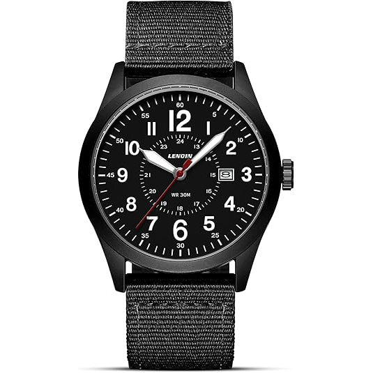 RELOJ PARA HOMBRE LENQIN NEGRO CORREA BISEL NEGRA