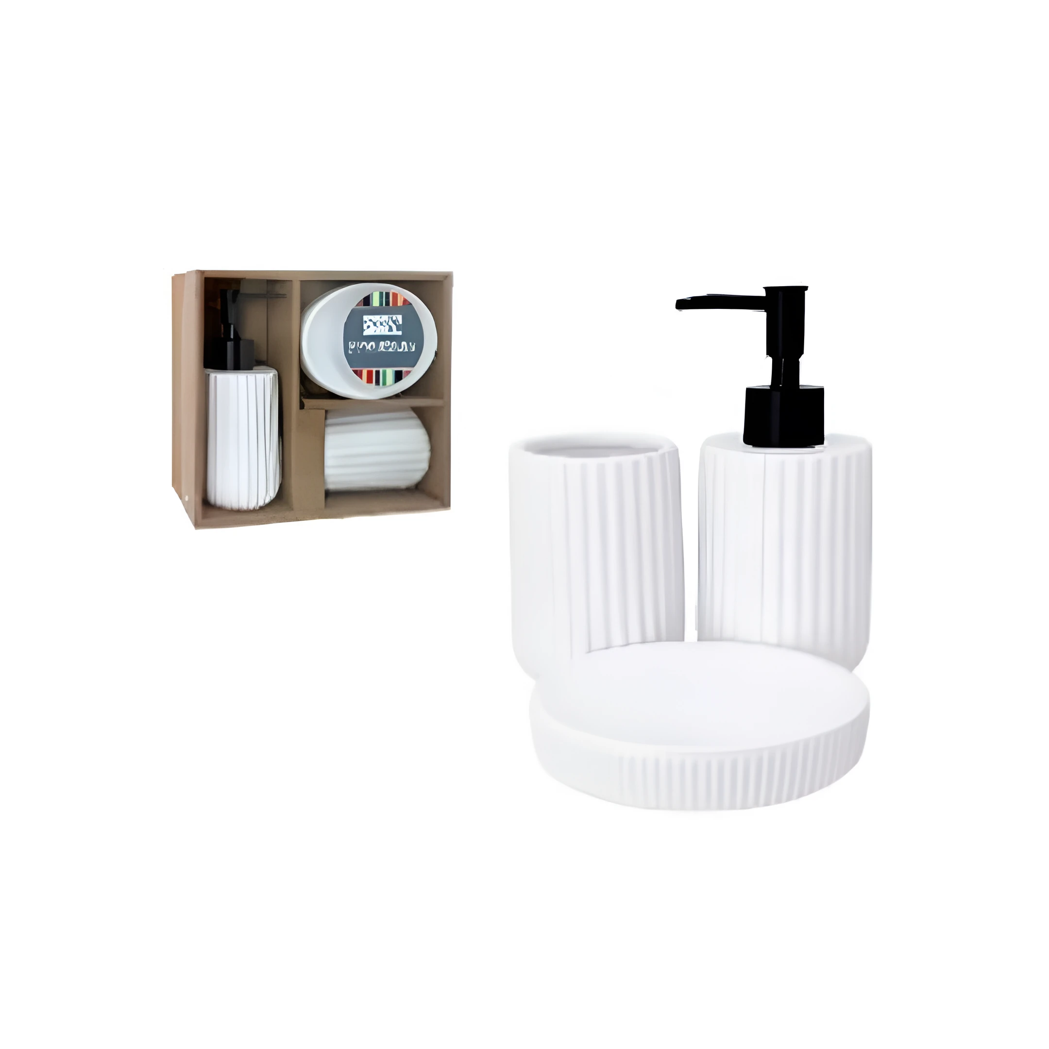 ACCESORIOS P/ BAÑO 3PZAS 734-N24-03623 BLANCO